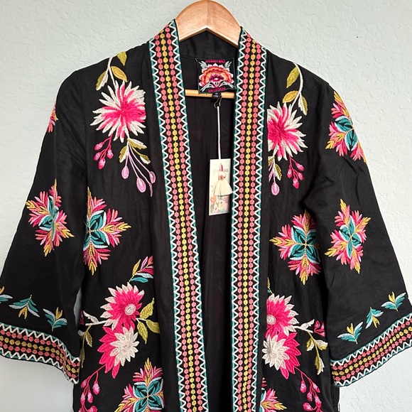 Johnny Was JULIE LINEN KIMONO COAT - Picture 5 of 10